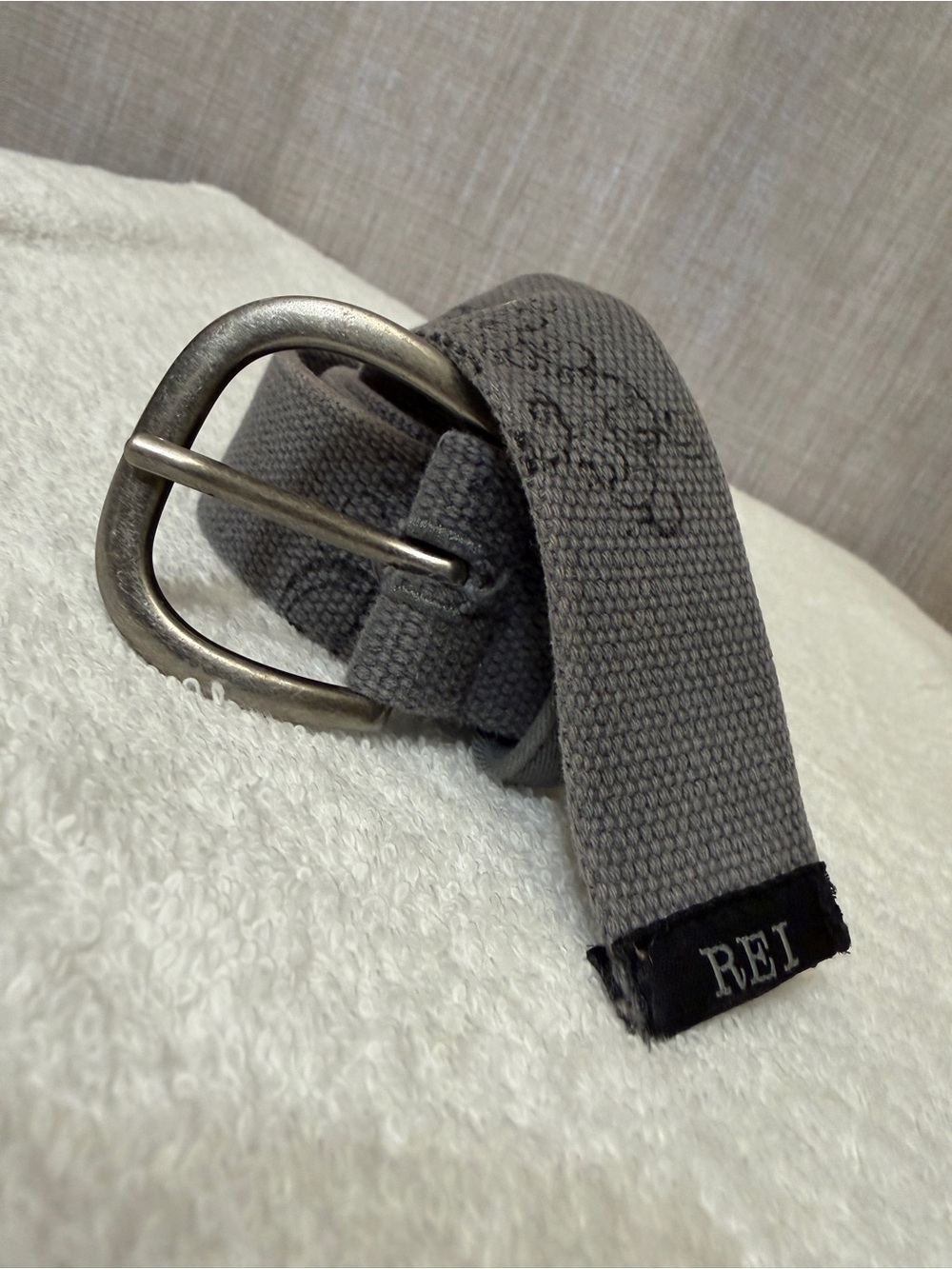 Vintage REI Gray Canvas Belt 32-35 Utility Outdoor Gorpcore